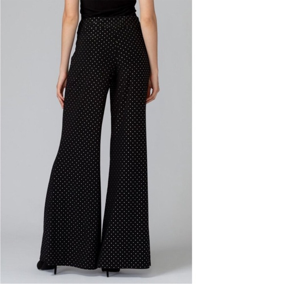 Nine West black gold studded wide leg flowy palazzo pull on pants NWT medium - Picture 6 of 15